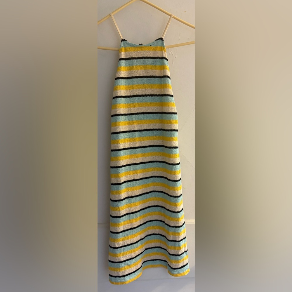 Zara halter neck striped mini dress Size Small NWT